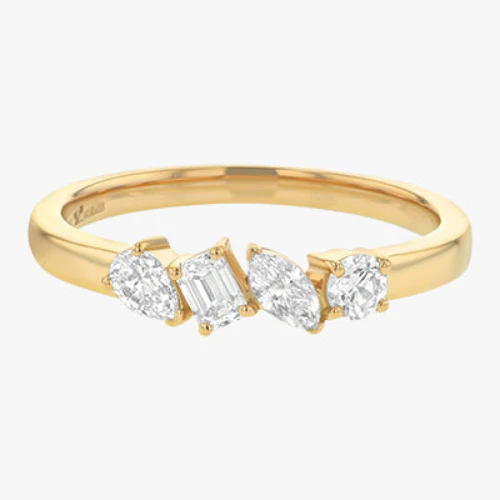 Quartet Multi Shape Diamond Ring - 14K Gold | VS Clarity Lab Grown Diamonds - Image 3