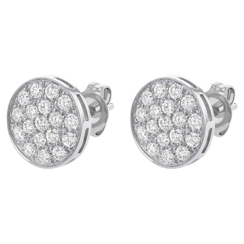 Round Diamond Cluster Studs - 18K Gold | VS Clarity Natural Diamonds - Image 3