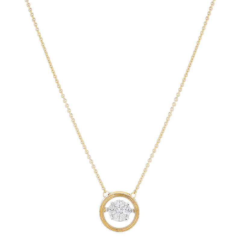 Rumba Dancing Diamond Necklace - 14K Gold | VS Clarity Lab Grown Diamonds - Image 2