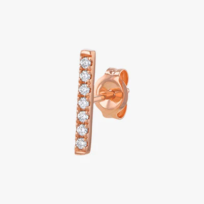Diamond Line earring - 18K Gold | VS Clarity Natural Diamonds - Image 5