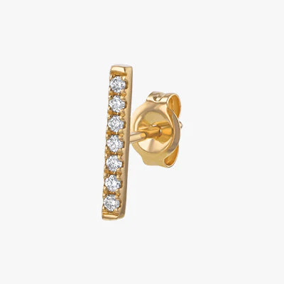 Diamond Line earring - 18K Gold | VS Clarity Natural Diamonds - Image 7