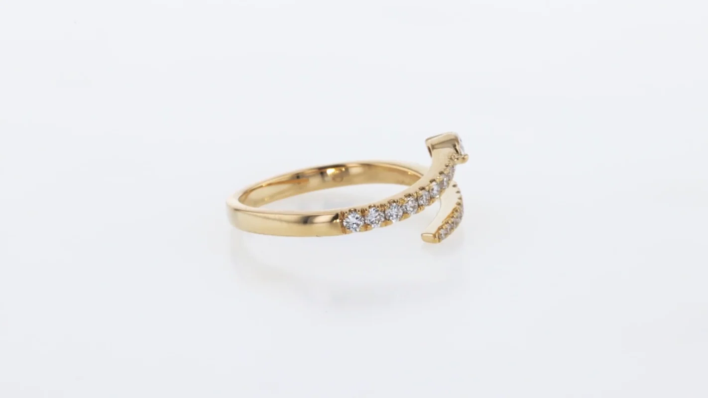 Marquise Spiral Pavé Diamond Ring - 18K Gold | VS Clarity Natural Diamonds - Image 6