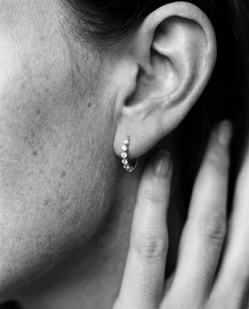 Multiple Hoops with 0.50 Carats - Sterling Silver | VS Clarity Lab Diamonds - Image 3