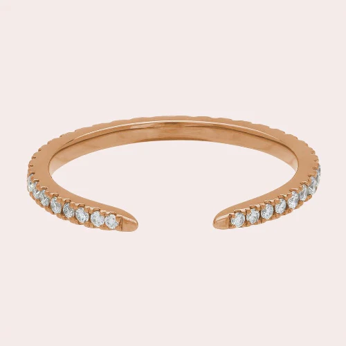 Open Band Ring - 14K Gold | VS Clarity Lab Grown Diamonds - Image 4