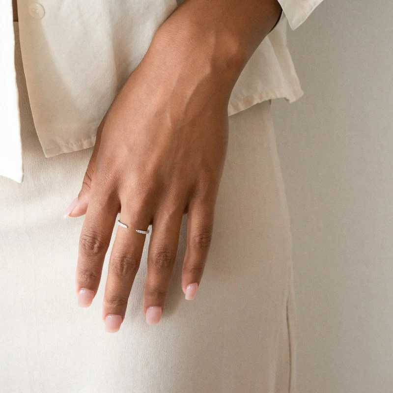 Open Band Ring - 14K Gold | VS Clarity Lab Grown Diamonds - Image 6