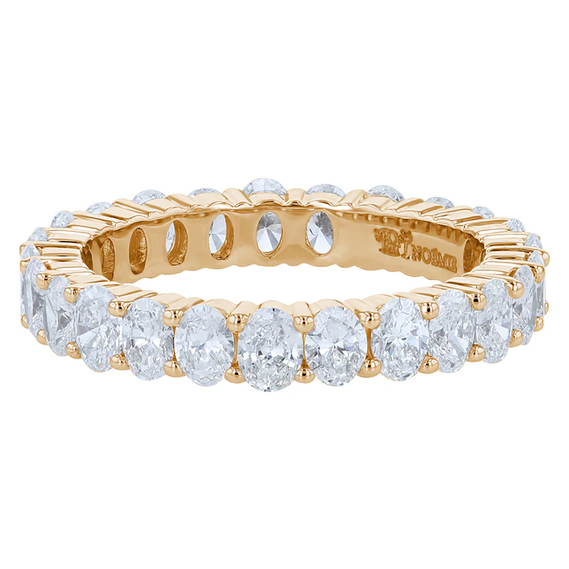 Oval Cut Diamond Eternity Band Ring - 18K Gold | VS Clarity Natural Diamonds - Image 3