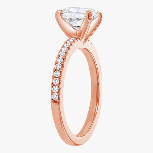Oval Cut Engagement Ring - 18K Gold - Image 6