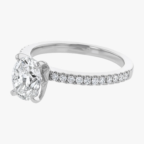 Oval Cut Engagement Ring - 18K Gold - Image 7