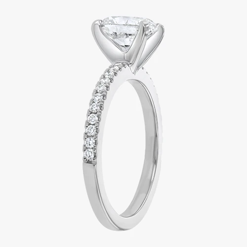 Oval Cut Engagement Ring - 18K Gold - Image 8