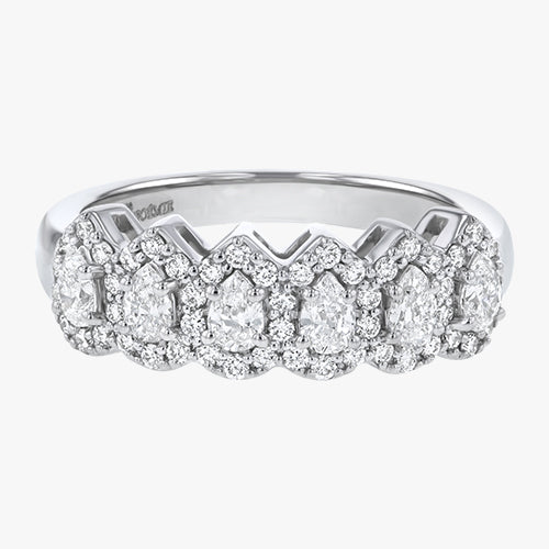 Pear Shaped Diamond Halo Ring - 18K Gold | VS Clarity - Image 2