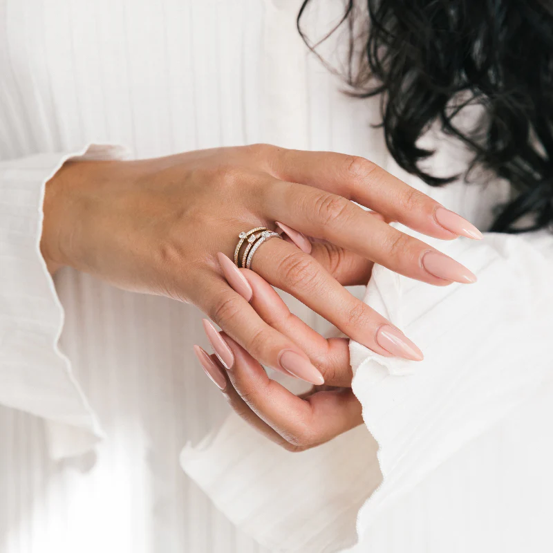 Petite Emerald Cut Diamond Ring - 18K Gold | VS Clarity Natural Diamonds