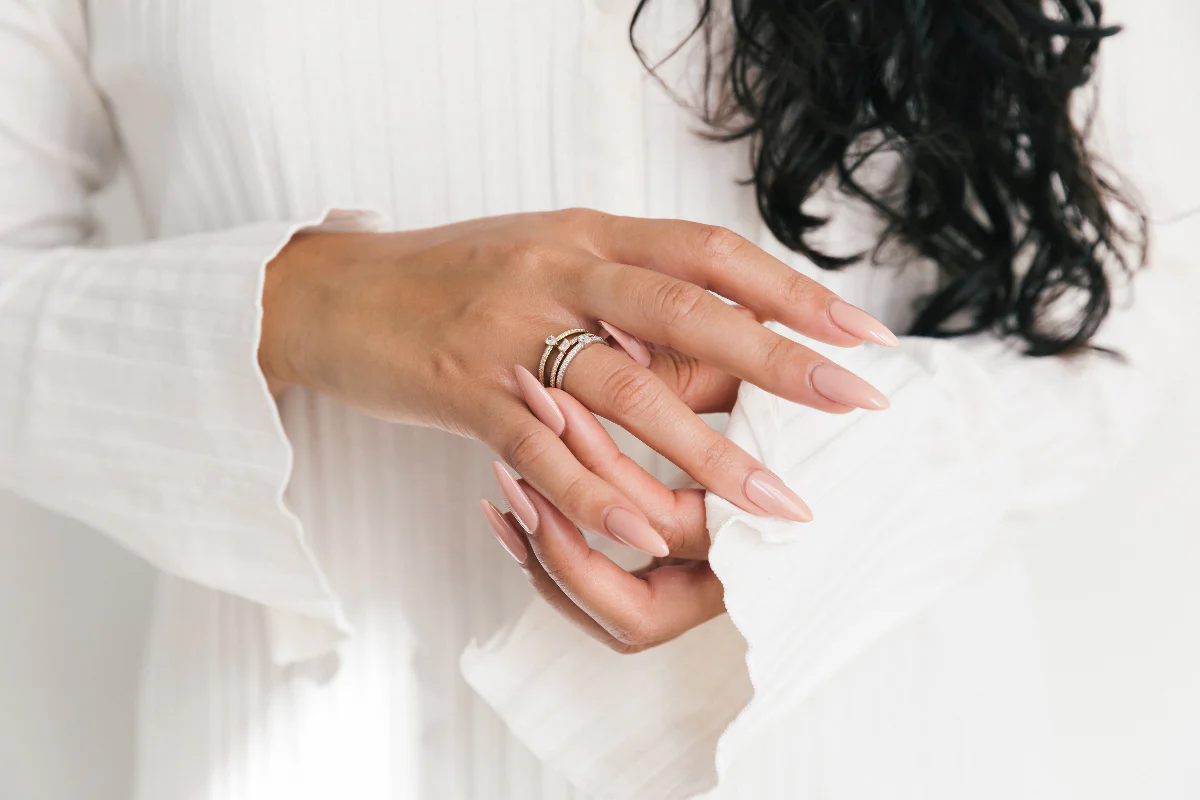 Petite Pear Cut Diamond Ring - 18K Gold | VS Clarity Natural Diamonds