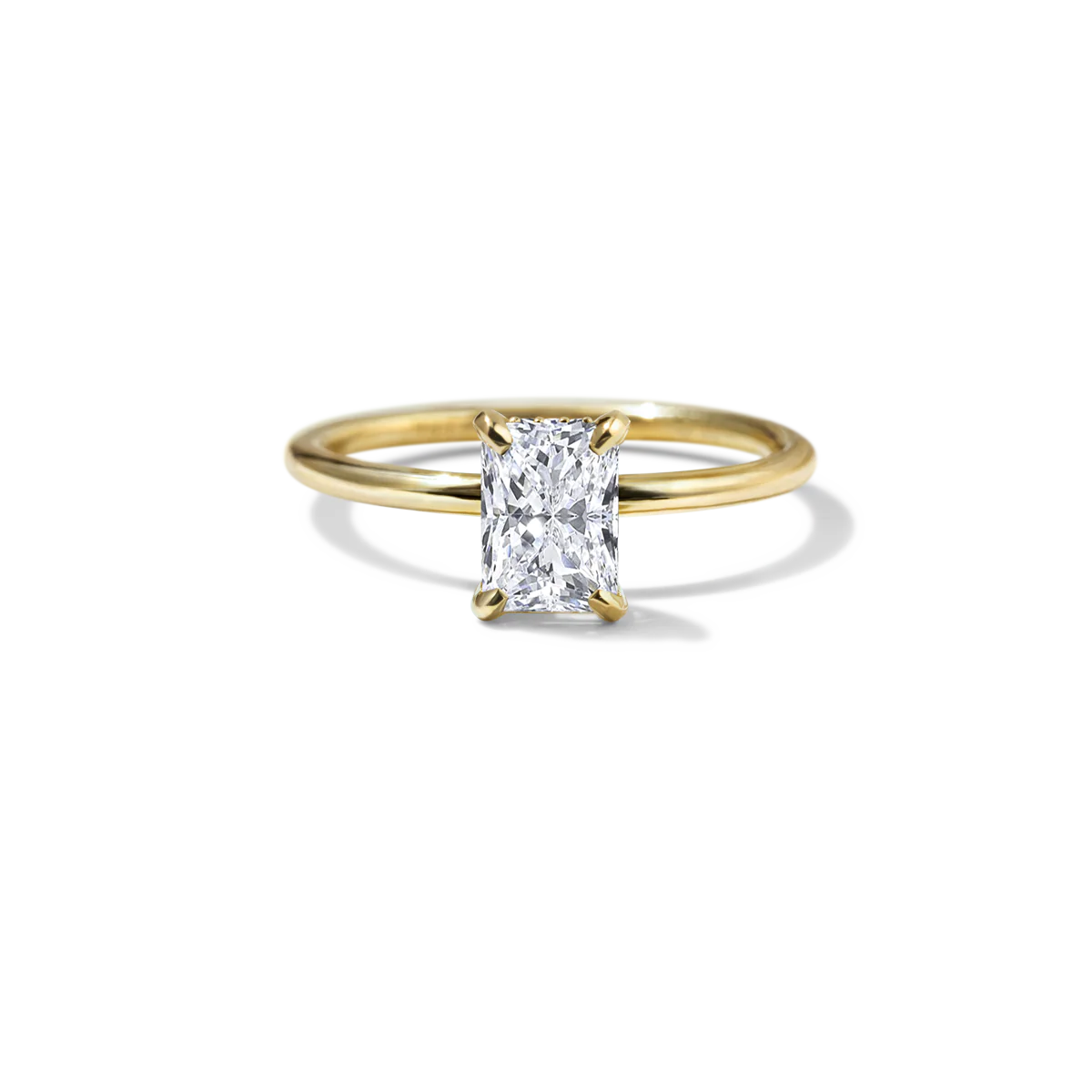 Noémie Solitaire Pick Your Diamond Shape Engagement Ring - 18K Gold - Image 13