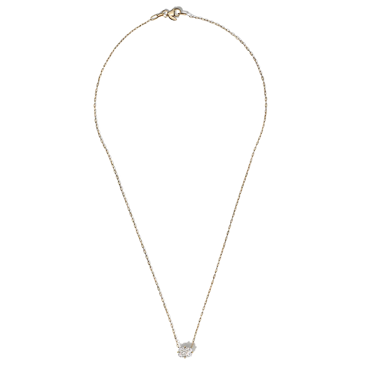 Radiant Cut Diamond Solitaire Pendant - 18K Gold - Image 4