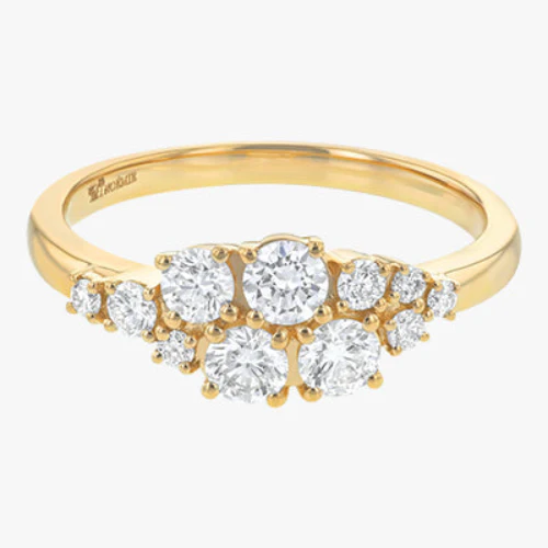 Round Diamond Cluster Ring - 18K Gold | VS Clarity Natural Diamonds - Image 2