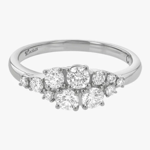 Round Diamond Cluster Ring - 18K Gold | VS Clarity Natural Diamonds - Image 4