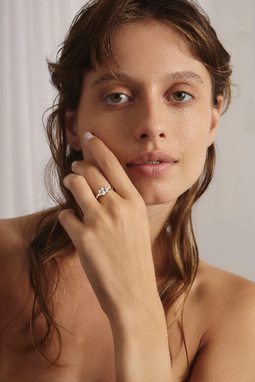 Round Diamond Cluster Ring - 18K Gold | VS Clarity Natural Diamonds - Image 6