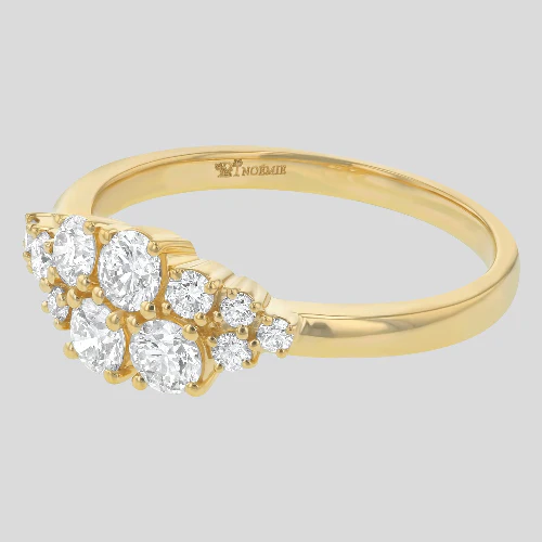 Round Diamond Cluster Ring - 18K Gold | VS Clarity Natural Diamonds - Image 7