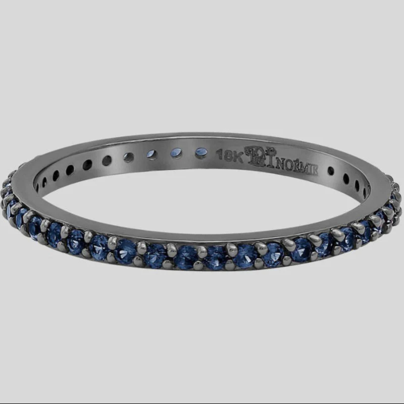 Sapphire Eternity Band Ring - 18K Gold - Image 3