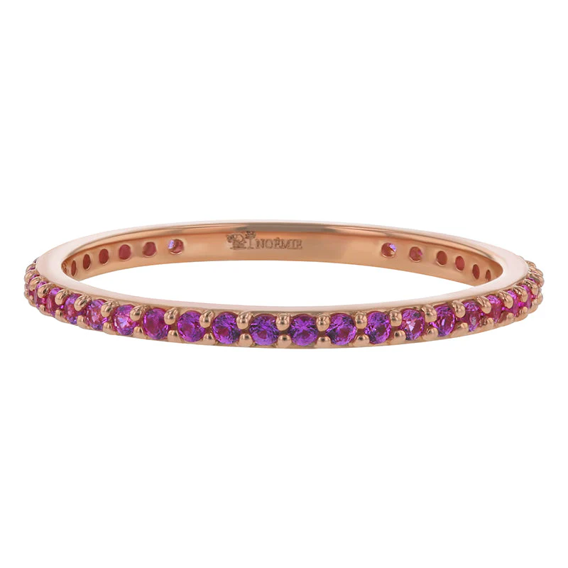 Sapphire Eternity Band Ring - 18K Gold - Image 4