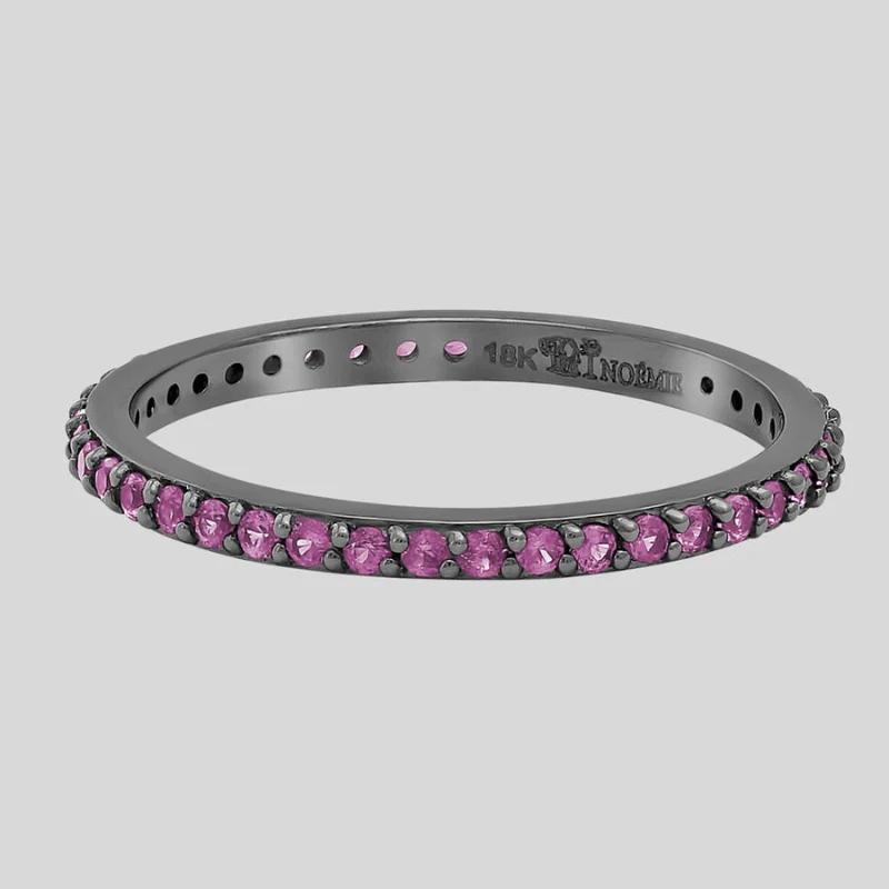Sapphire Eternity Band Ring - 18K Gold - Image 5
