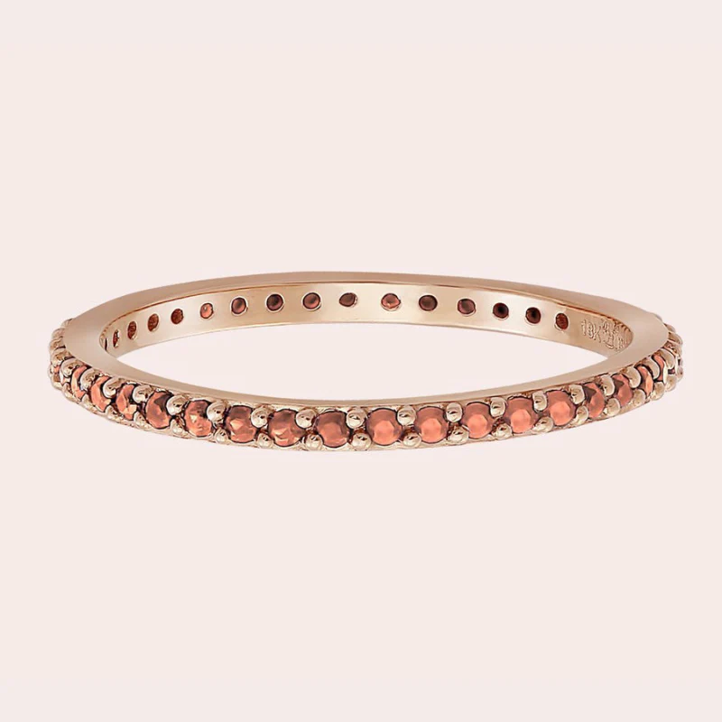 Sapphire Eternity Band Ring - 18K Gold - Image 7