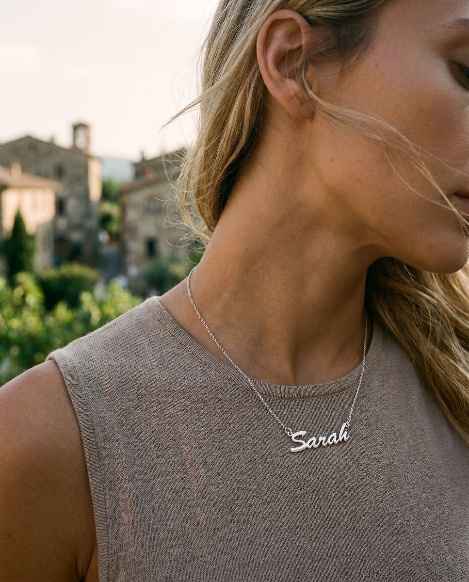 Personalized Script Name Necklace - Image 3