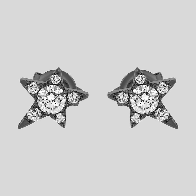 Single Star Diamond Earring - 14K Gold | VS Clarity Lab Grown Diamonds - Image 2