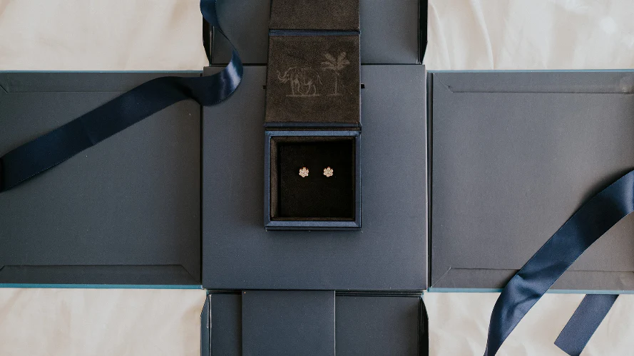 Flower Diamond Stud Earrings with 0.50 Carats - 18K Gold | VS Clarity Natural Diamonds - Image 7