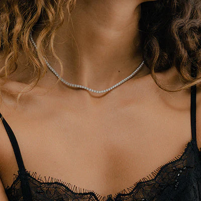 5 Carat Diamond Tennis Necklace - 18K Gold | VS Clarity Natural Diamonds - Image 3