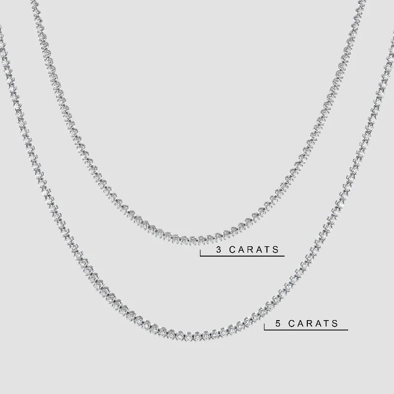 5 Carat Diamond Tennis Necklace - 18K Gold | VS Clarity Natural Diamonds - Image 6