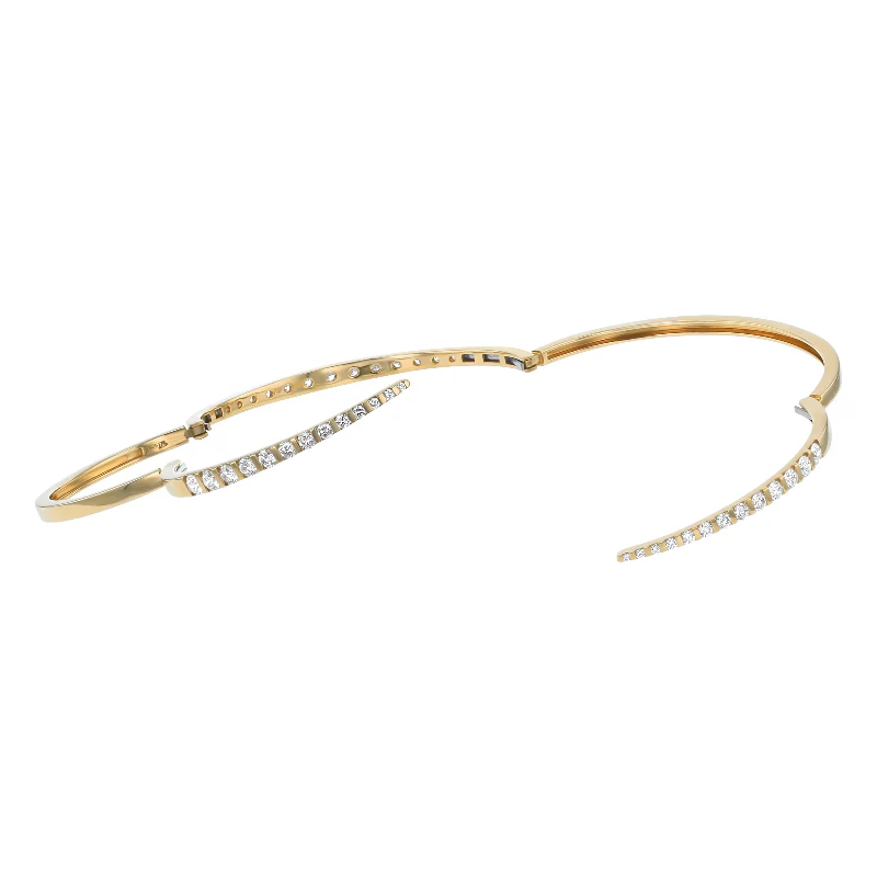 Graduated Diamond Spiral Cuff - 18K Gold | VS Clarity Natural Diamonds - Image 6
