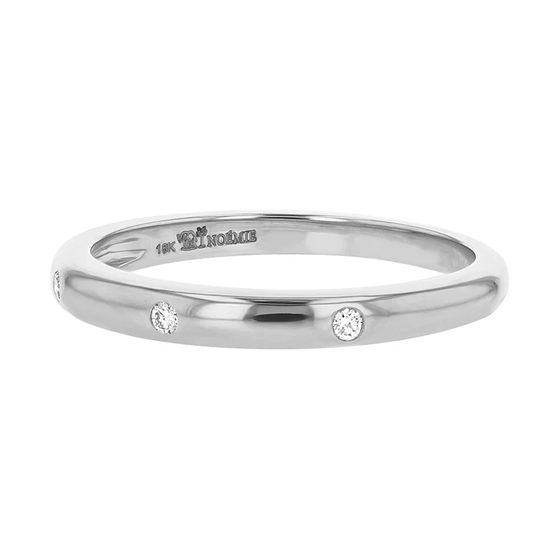 3 Diamonds Stacking Ring - 18K Gold | VS Clarity Natural Diamonds - Image 5