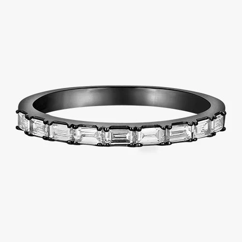 Baguette Diamond Band Ring - 18K Gold | VS Clarity Natural Diamonds - Image 5