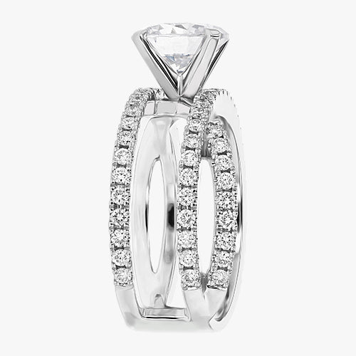 Criss Cross Engagement Ring - 18K Gold - Image 6