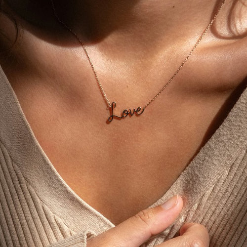 Custom Name Necklace - 18K Gold | VS Clarity Natural Diamonds - Image 8