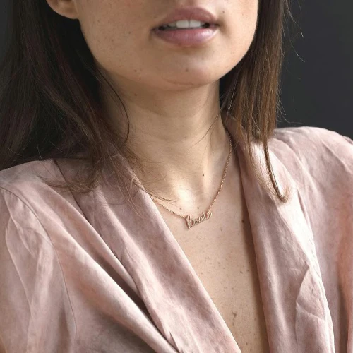 Custom Name Necklace - 14K Gold | VS Clarity Lab Grown Diamonds - Image 3