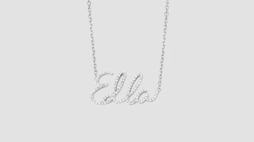 Custom Name Necklace - 14K Gold | VS Clarity Lab Grown Diamonds - Image 8