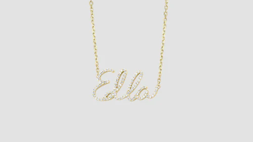 Custom Name Necklace - 14K Gold | VS Clarity Lab Grown Diamonds - Image 9