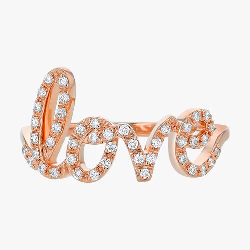 Diamond Love Ring - 18K Gold | VS Clarity Natural Diamonds - Image 4