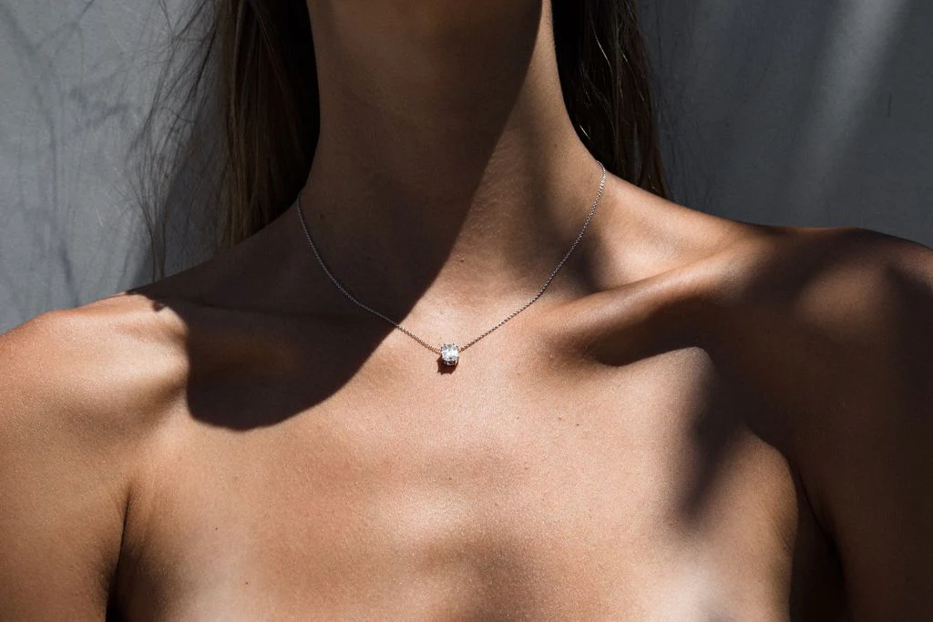 Composite Emerald Cut Necklace - 18K Gold | VS Clarity