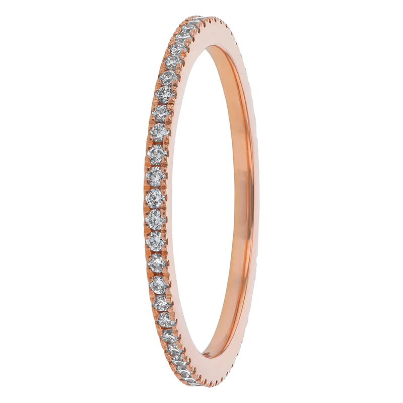 Eternity Petite Diamond Band Ring - 18K Gold | VS Clarity Natural Diamonds - Image 5