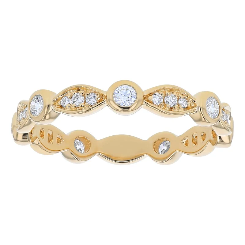 Eternity Vintage Inspired Diamond Band - 18K Gold | VS Clarity Natural Diamonds - Image 4