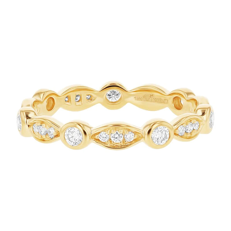 Eternity Vintage Inspired Diamond Band - 18K Gold | VS Clarity Natural Diamonds - Image 5