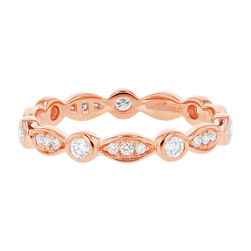 Eternity Vintage Inspired Diamond Band - 18K Gold | VS Clarity Natural Diamonds - Image 7