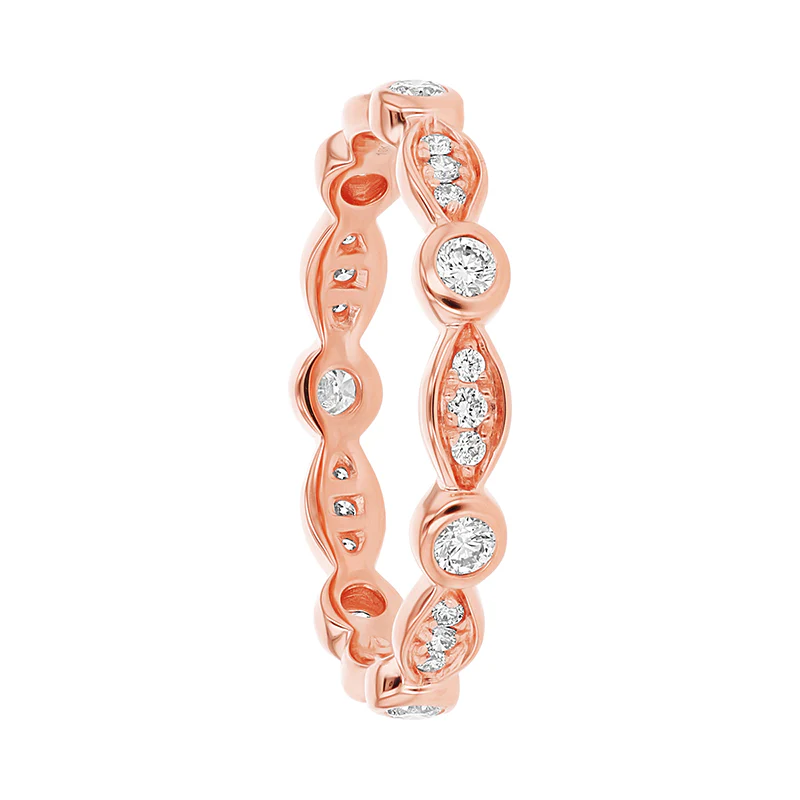 Eternity Vintage Inspired Diamond Band - 18K Gold | VS Clarity Natural Diamonds - Image 8