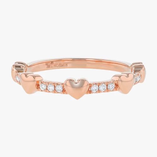 Gold Heart and Diamonds Ring - 18K Gold | VS Clarity Natural Diamonds - Image 3