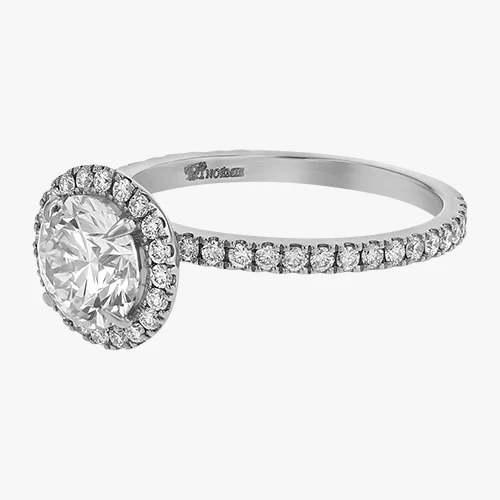 Halo Pavé Diamond Ring - 18K Gold - Image 10
