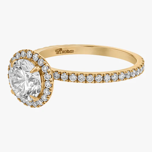 Halo Pavé Diamond Ring - 18K Gold - Image 12