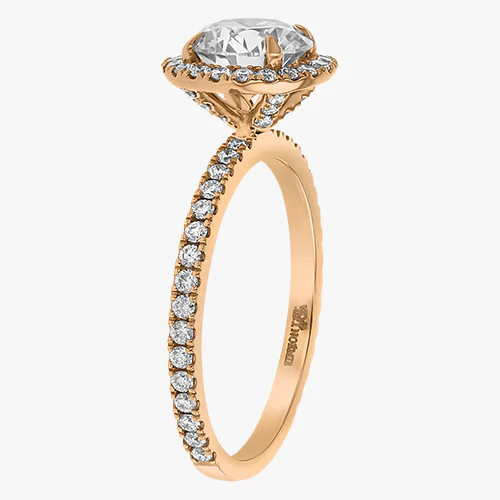 Halo Pavé Diamond Ring - 18K Gold - Image 13